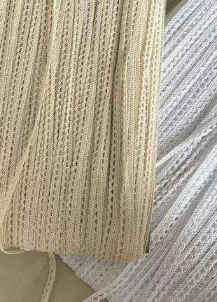 Кружево натуральное белое и бежевое для рукоделия и декора