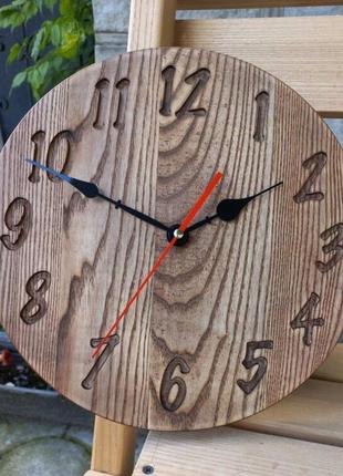 Настінний годинник з натурального дерева. ретро-стиль 8