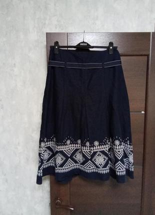 Брендовая новая красивая юбка из натуральных материалов р.10-12.4 фото