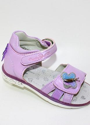 Дитячі рожеві комфортні босоніжки для дівчат шкіра,екошкіра,дитяче літнє взуття садок,на літо