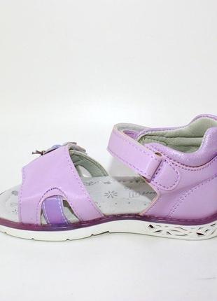 Детские розовые комфортные босоножки для девушек кожа, экокожа, летняя обувь садок, лето7 фото