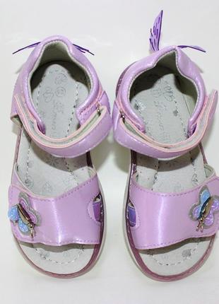 Детские розовые комфортные босоножки для девушек кожа, экокожа, летняя обувь садок, лето3 фото
