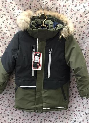 Тепла куртка,парка на хлопчика