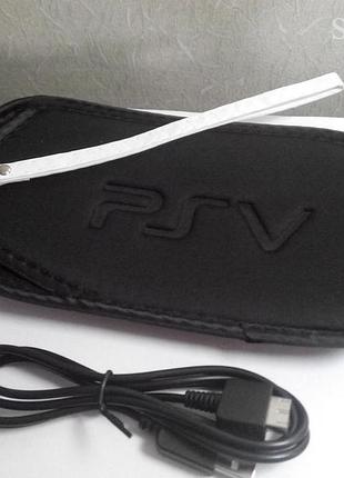 Playstation ps vita fat pch 1000 чохол + кабель usb зарядка кейс (case + cable)