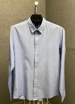 Голубая рубашка от бренда h&m1 фото