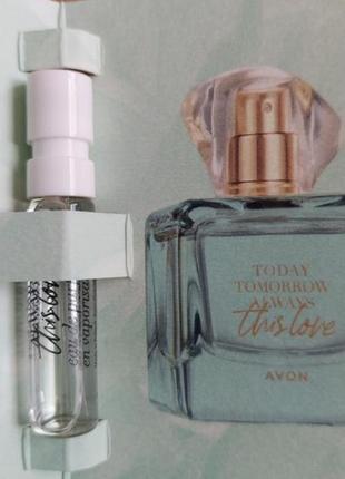 Пробник спрей avon tta this love 1.5 мл