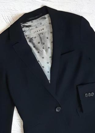 💝2+1=4 фирменный черный классический шерстяной пиджак блейзер jigsaw, размер 44 - 463 фото