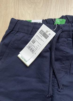 Новые льняные брюки benetton xs 4-5 лет оригинал4 фото