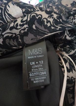 Великолепная юбка в красивый орнамент m&amp;s woman.3 фото