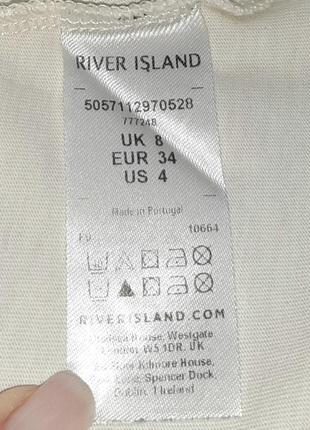 💝2+1=4 стильная молочная хлопковая футболка river island, размер 42 - 448 фото