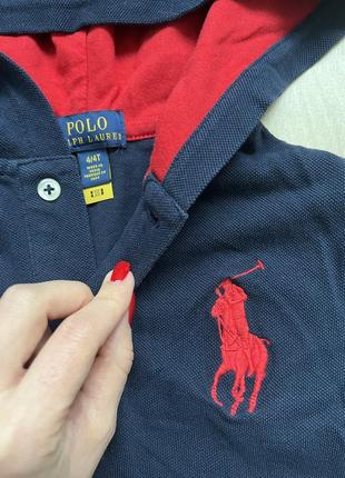 Кофта с капюшоном лонгслив ralph lauren 4 года оригинал2 фото