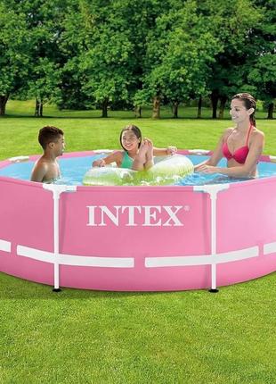 Круглий каркасний басейн intex 28292 з насосом-фільтром, 244x76см 2843л5 фото