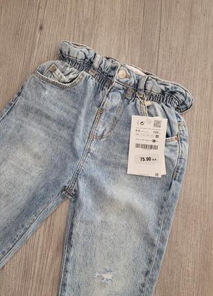 Продам новые  джинсы фирма  zara 3-4 года для девочки4 фото