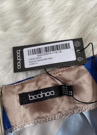 Міні-спідниця з абстрактним малюнком boohoo розмір 367 фото