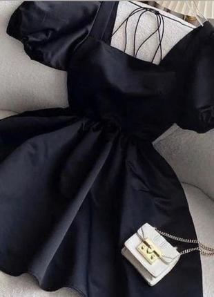 Элегантное классическое черное платье1 фото
