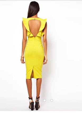 Стильне жовте плаття футляр asos disign3 фото