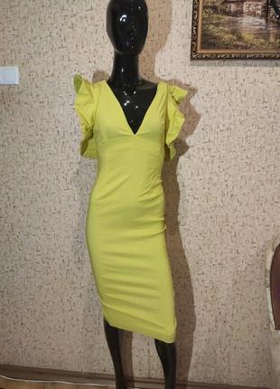 Стильне жовте плаття футляр asos disign4 фото