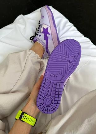 Женские кроссовки фиолетовые a bathing ape bape sta sk8 purple9 фото