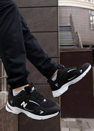 Чоловічі кросівки нью беланс 725 чорні з білим / new balance 725 black white2 фото