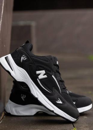 Чоловічі кросівки нью беланс 725 чорні з білим / new balance 725 black white6 фото