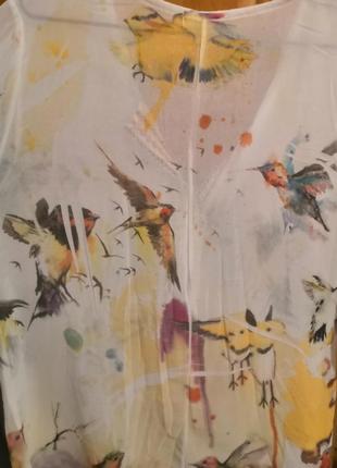 Блуза с птицами1 фото