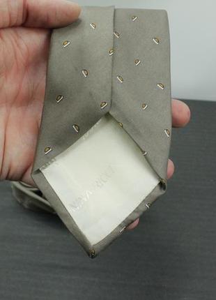 Вінтажна дизайнерська краватка галстук nina ricci paris silk gray tie7 фото