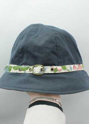 Ваксована панама шляпа barbour &amp; morris&amp;co ladies waxed bucket hat navy2 фото