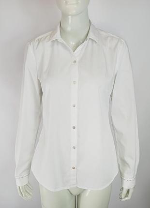 Белая приталенная рубашка esprit размер xs-s сорочка