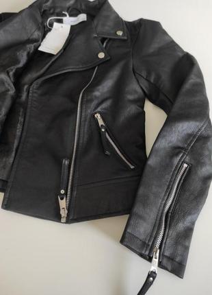 Reserved класична куртка зі штучної шкіри кожанка косуха шкірянка чорна жіноча резервед reserved 34 i ua 42 - xs5 фото