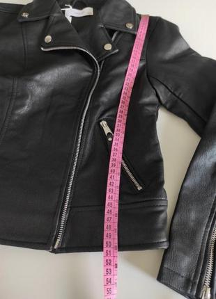 Reserved класична куртка зі штучної шкіри кожанка косуха шкірянка чорна жіноча резервед reserved 34 i ua 42 - xs7 фото