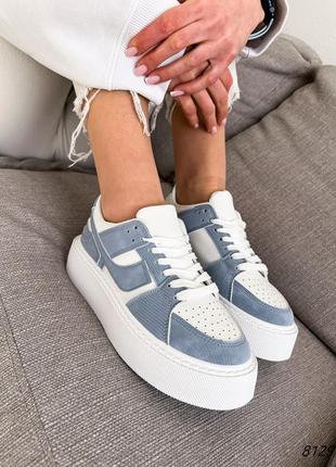 Кросівки жіночі sens білі + бликитний екошкіра