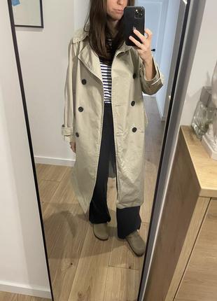 Хлопковый тренч плащ h&m