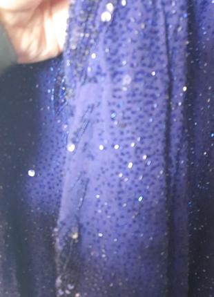 Винтажное шелковое платье расшитое бисером3 фото