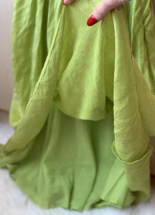 Шикарна яскрава сукня люкс бренду marella шовк льон3 фото