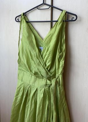 Шикарна яскрава сукня люкс бренду marella шовк льон7 фото