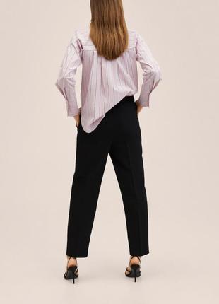 Черные легкие брюки прямого кроя с эластичным поясам mango - s, m, l, xl4 фото