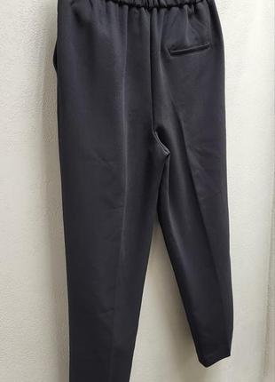 Черные легкие брюки прямого кроя с эластичным поясам mango - s, m, l, xl10 фото