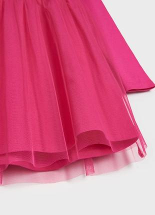 Платье розовое с фатином3 фото