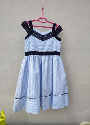 Стильне красиве літнє платтячко для дівчинки на 7-8 рочків стан ідеальний1 фото