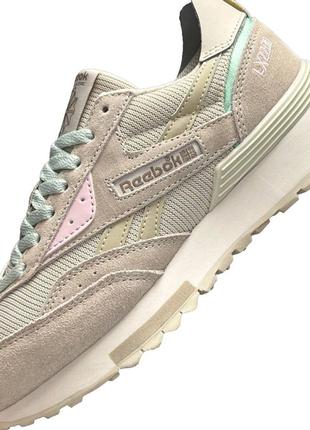 Женские кроссовки в стиле reebok lx 2200 beige, женские кроссовки весна-лето-осень натуральная замша8 фото