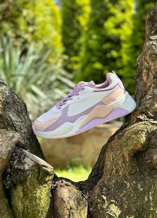 Кросівки жіночі, фіолетові, шкіра + сітка 36-41р