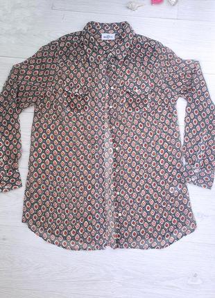 Продам шифонову класичну блузу benotti з симетричними кишенями1 фото