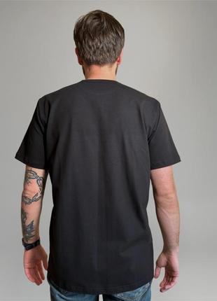 Чоловіча чорна базова футболка українського виробника. преміум якість3 фото