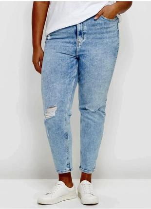 Мегаклассные стрейчевые джинсы на пышные формы  f&f...1 фото