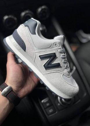 Кросівки жіночі new balance 574 light gray & black