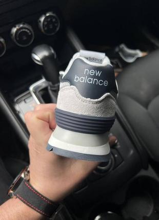 Кросівки жіночі new balance 574 light gray & black6 фото