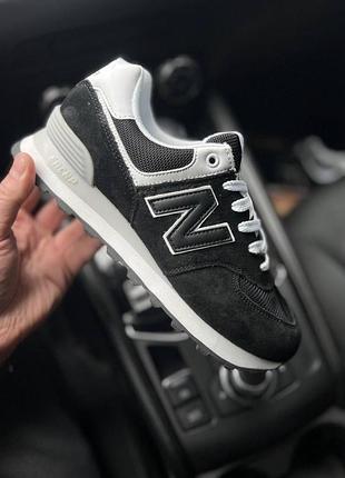 Кроссовки женские new balance 574 black &amp; white