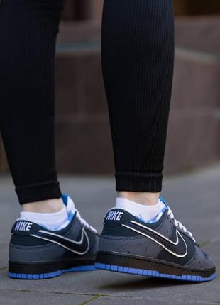 Женские кроссовки найк сб данк лоу / шкіра текстиль/ nike sb dunk low concepts blue lobster6 фото