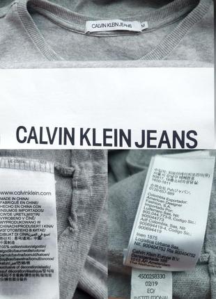Платье футболка серое с логотипом calvin klein jeans7 фото