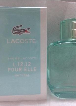 Женская парфюмированная вода eau de lacoste l. 12.12 pour elle natural 90 мл